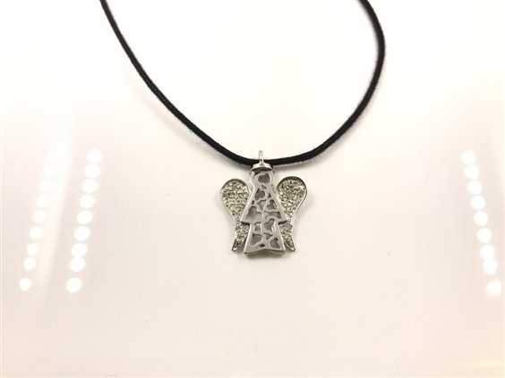 Pendentif Roberto Giannotti Femme Angeli in Or blanc Diamante PZ520 - PZ520
